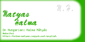matyas halma business card